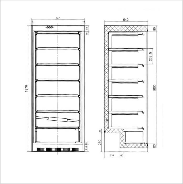 FORS Lagergefrierschrank, Volltür, weiß, GN 2/1 - GUFS 6000 W