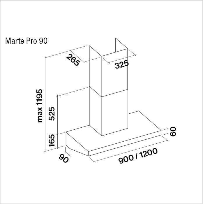 FALMEC Dunstabzugshaube – MARTE PRO 90