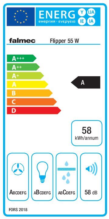 FALMEC Dunstabzugshaube – Flipper 55 W