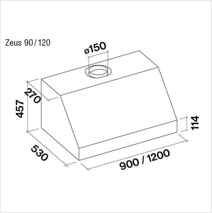 FALMEC Dunstabzugshaube – ZEUS 120 PRO