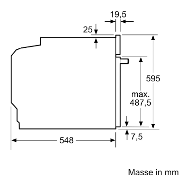 SIEMENS Backofen HB334A0S0C | 230V | Rückwand katalytisch | 1 Teleskopauszug