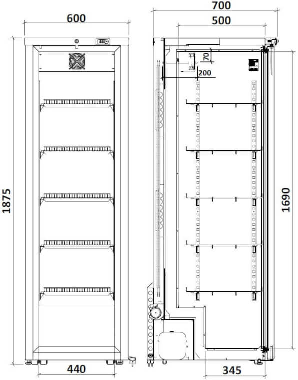 MEDGREE Labor-Gefrierschrank ATEX, 188 cm - MLFE 450 S ATEX