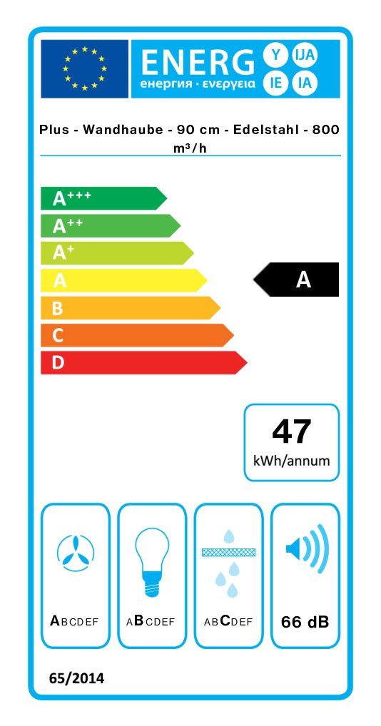 FALMEC Dunstabzugshaube Wand – PLANE 90 P