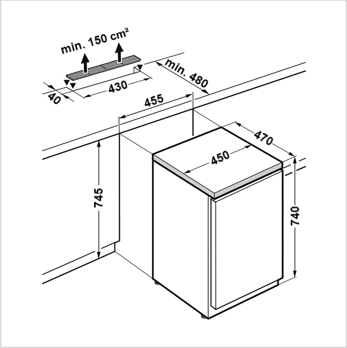 MEDGREE Medikamenten-Kühlschrank DIN 13277, 74 cm - MPRA 66 S