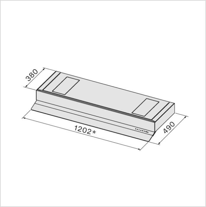 FALMEC Dunstabzugshaube Wand – SHELF 120 CR